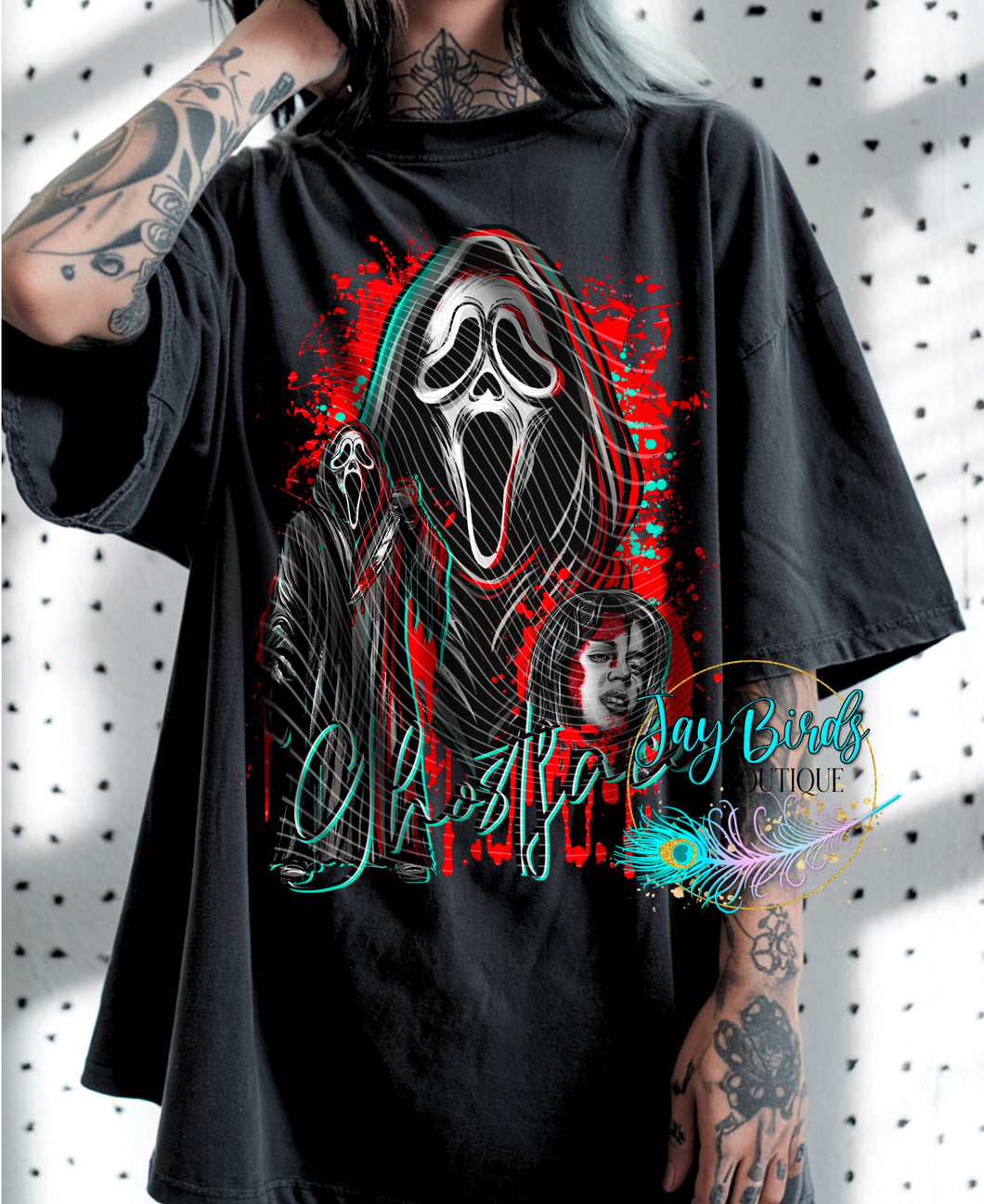 Ghostface Splatter Solid tee