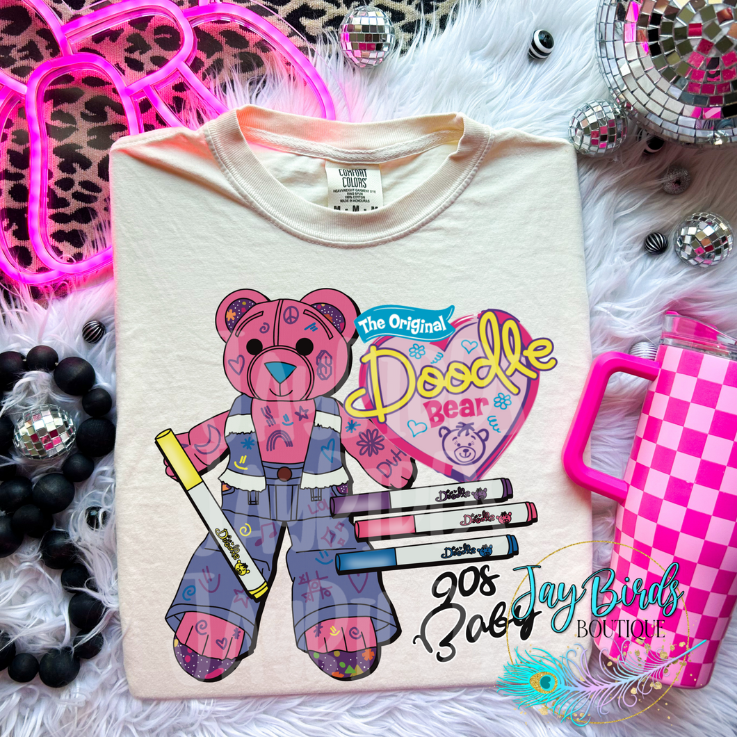 Doodle Bear Solid Tee