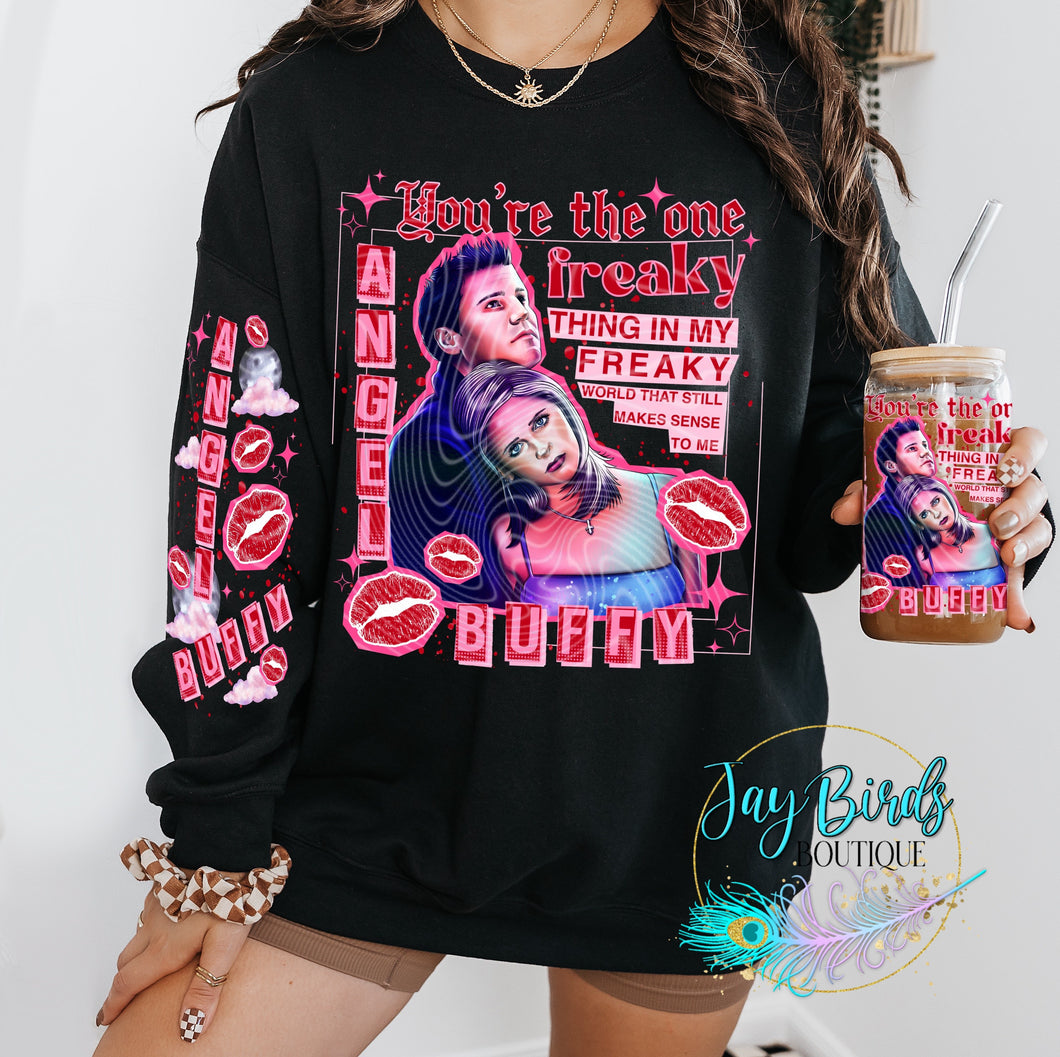 Buffy Valentine Crew W/ Sleeve Print