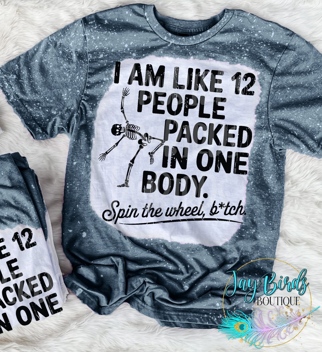 12 people on one body