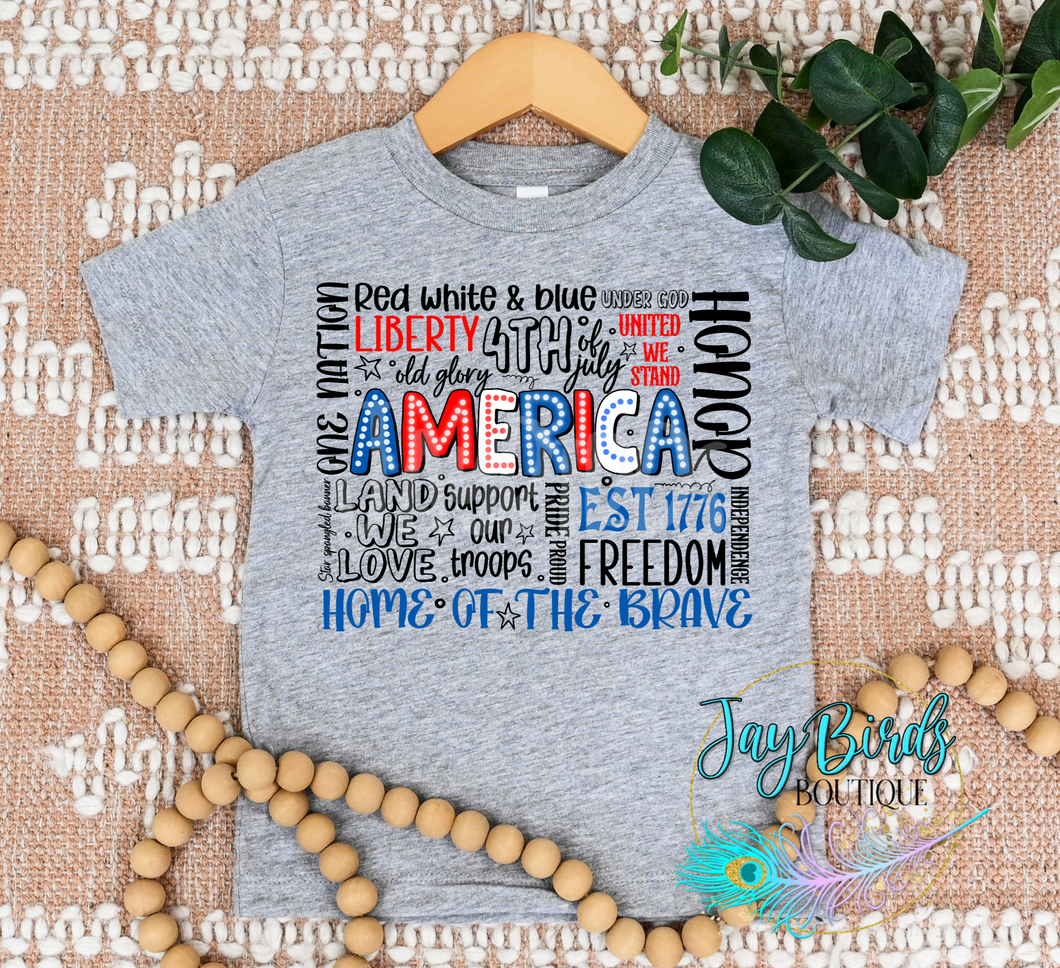 America Solid Tee