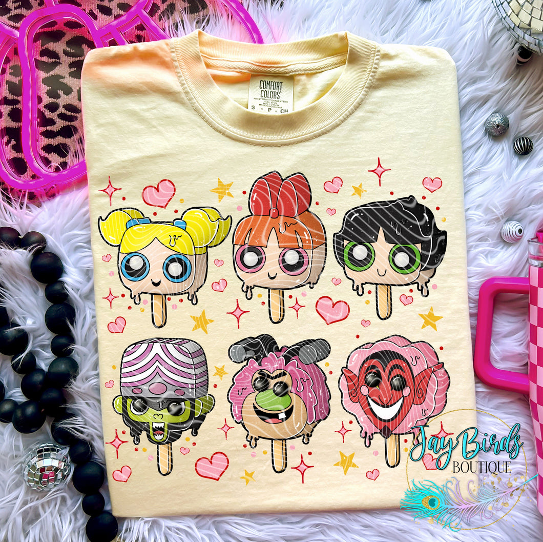 Power puff ice cream solid tee