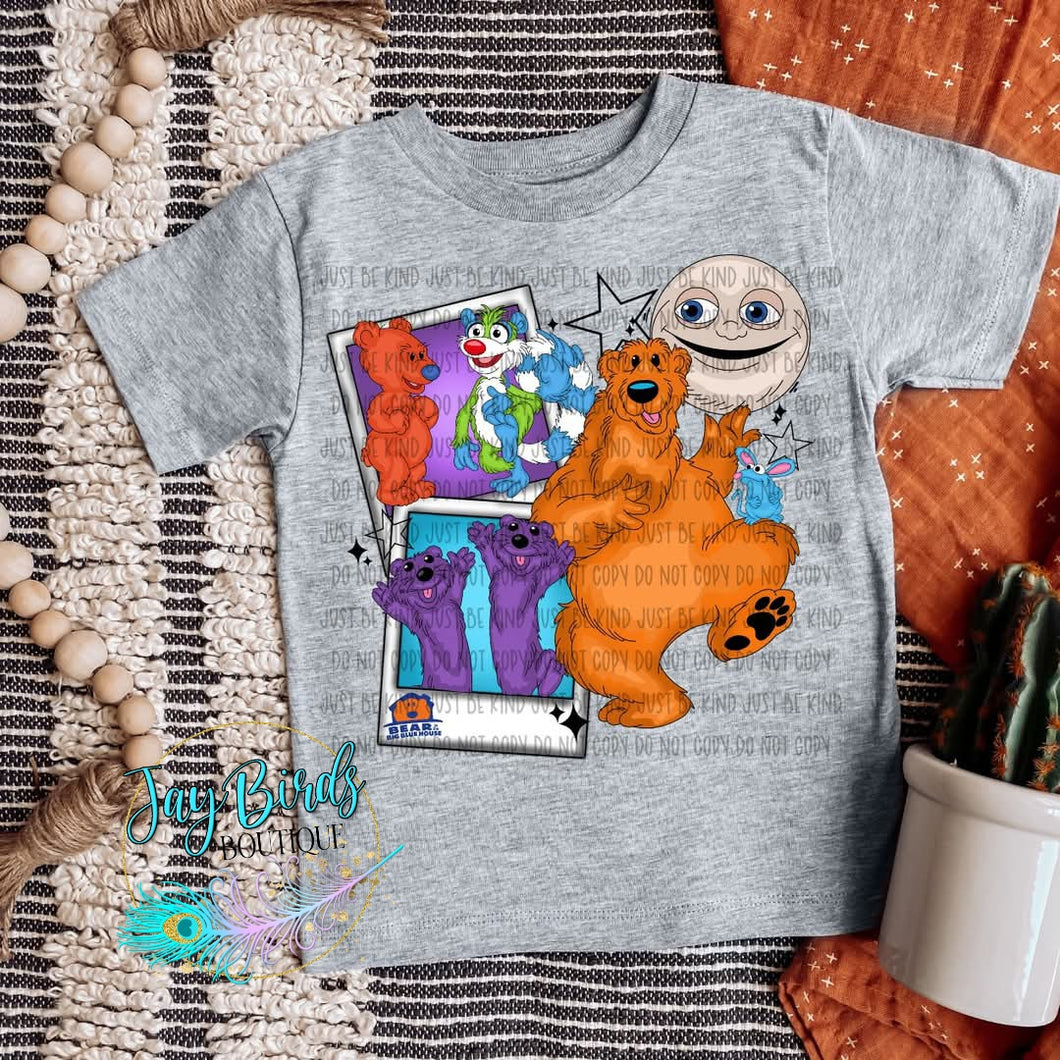 Polaroid Bear Blue House Solid Tee