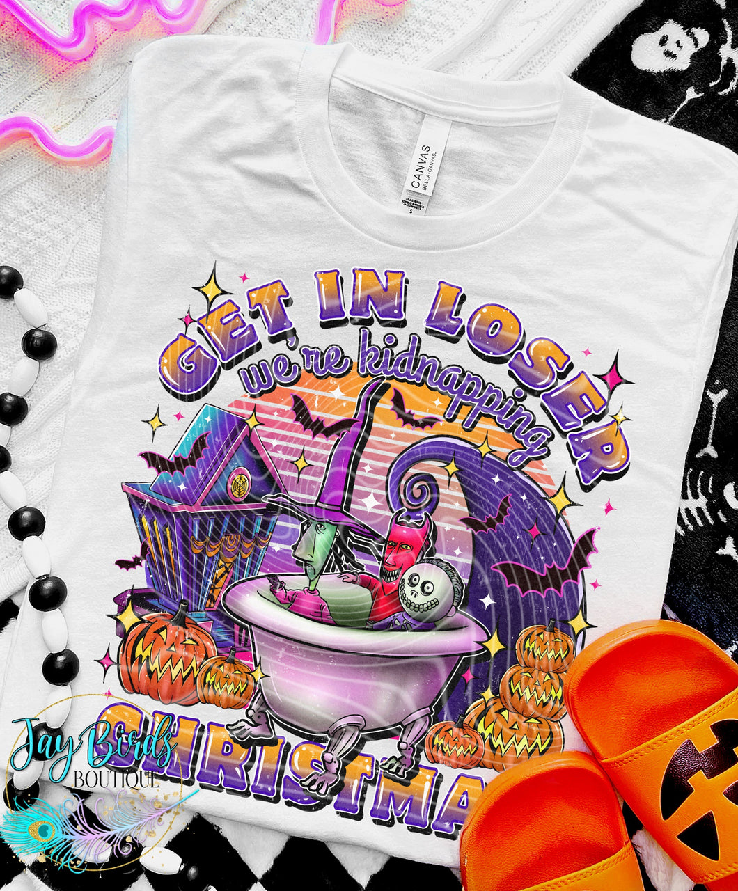 Get in loser, we're kidnapping Christmas Solid tee