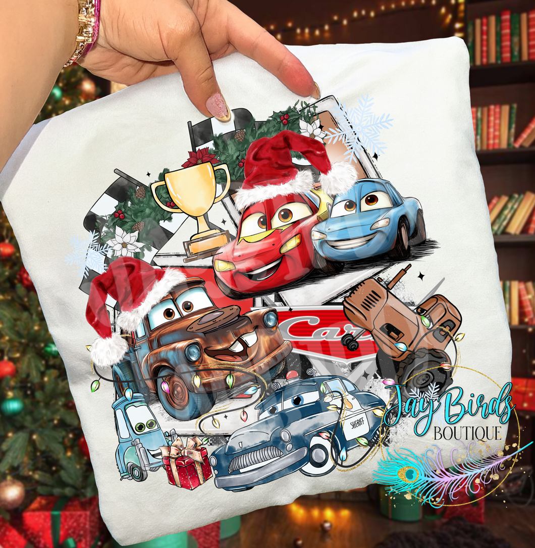 Christmas Polaroid Cars Solid tee