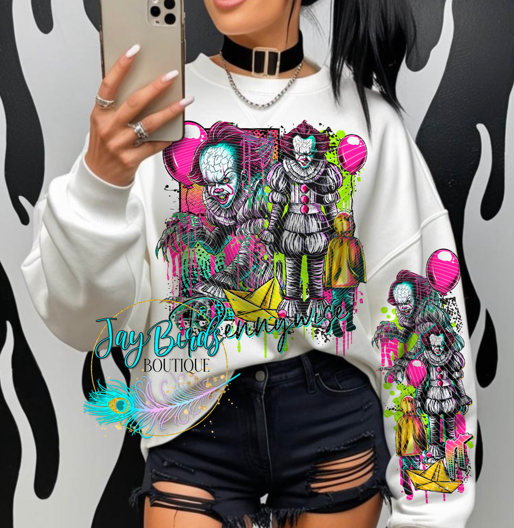 Pennywise Splatter Crew W/ Sleeve Print