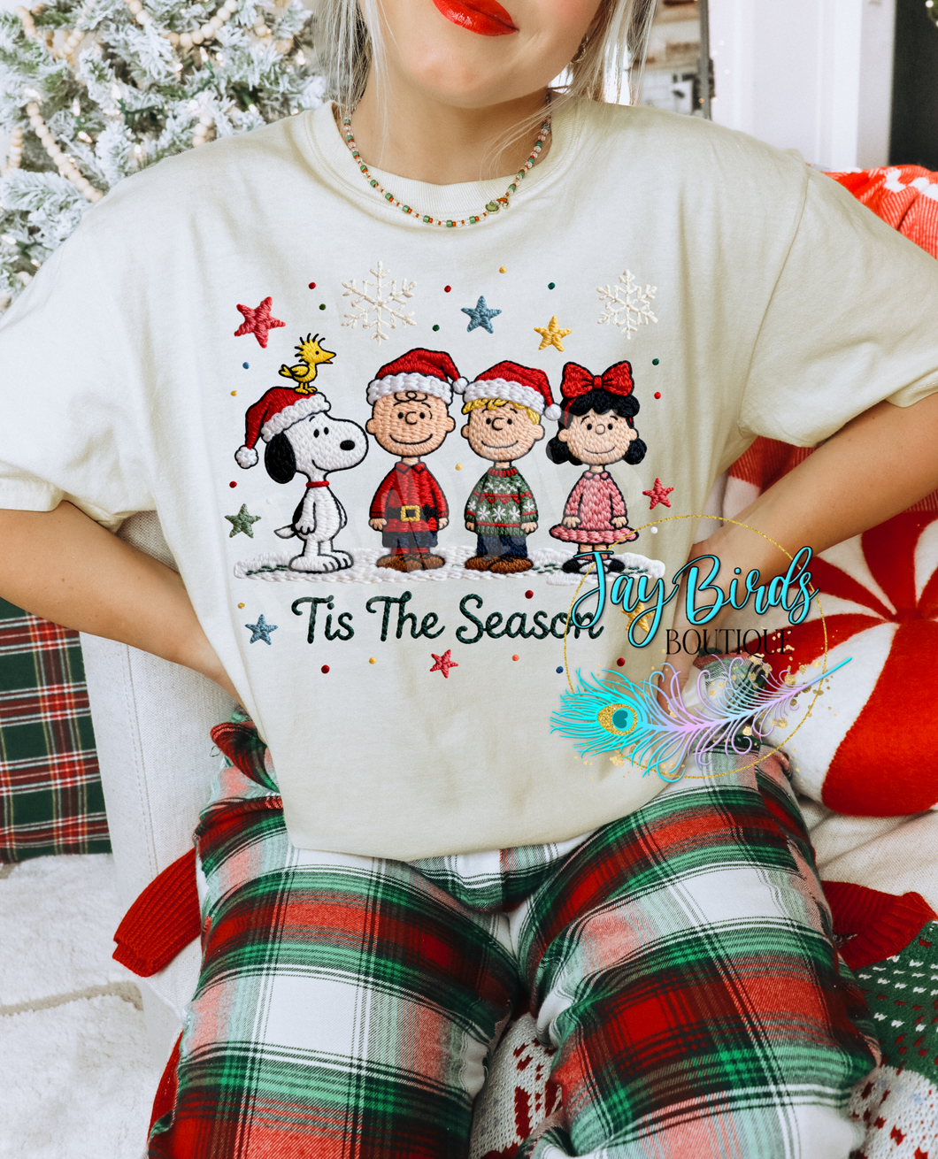 Tis' the season CB (Stitched look) Solid tee