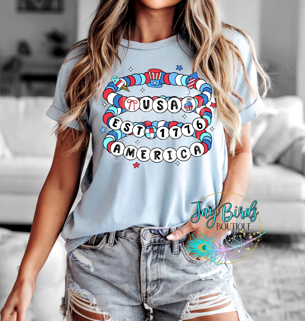 Patriotic Bracelets Solid Tee