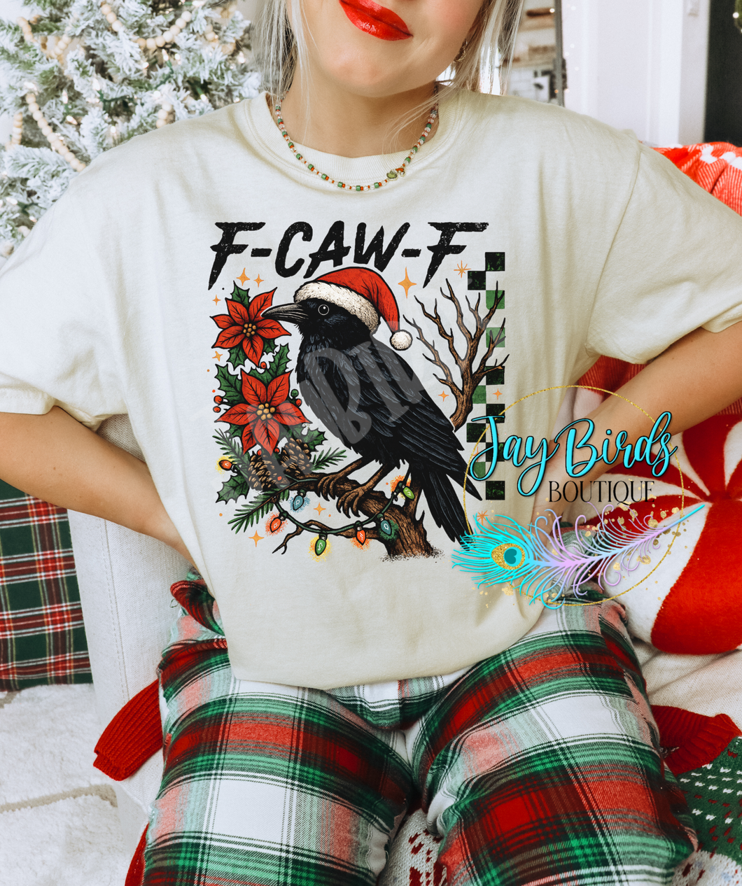 Christmas F-Caw-F Solid tee