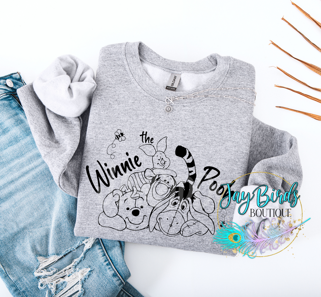 Pooh Black&White Crew