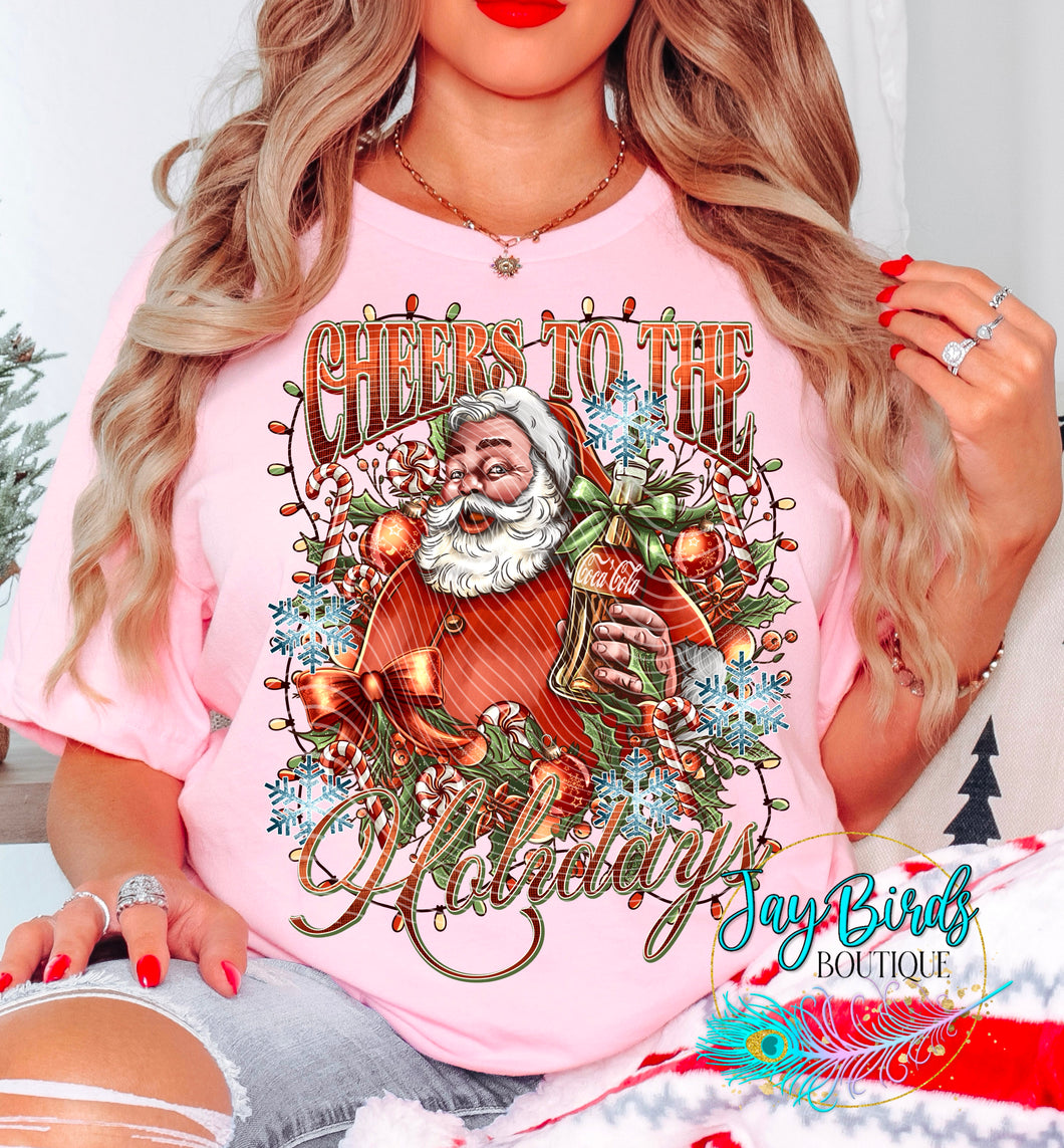 Classic Christmas Santa Solid Tee