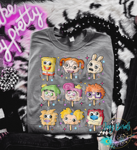Load image into Gallery viewer, 90s Cartoons ice cream solid tee
