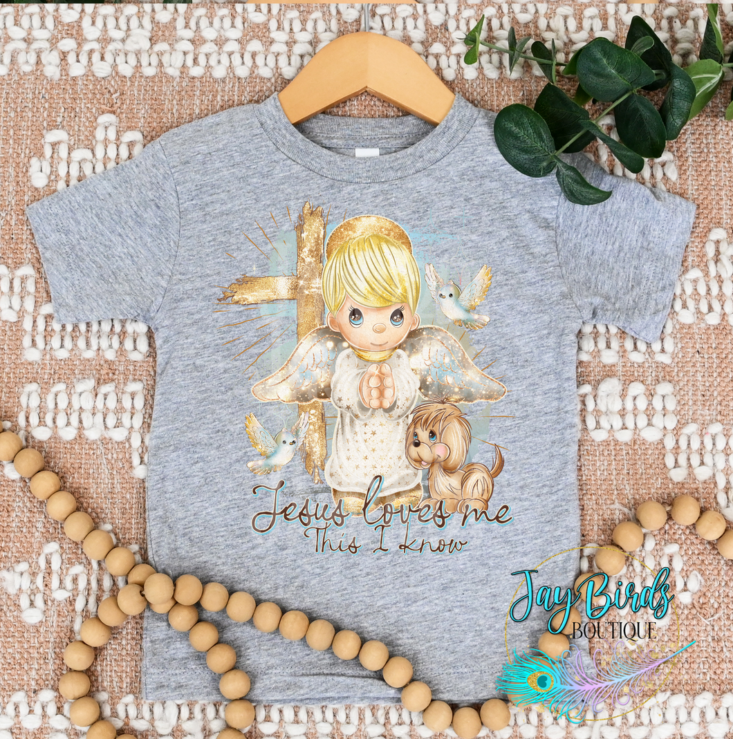 Jesus Loves Me BOY Light Solid Tee