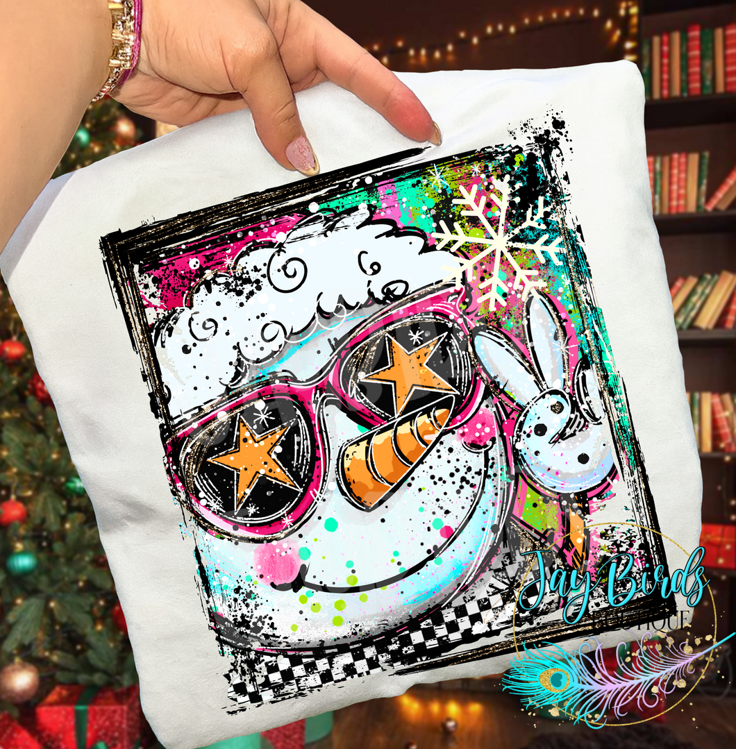 Snowman Selfie Solid tee