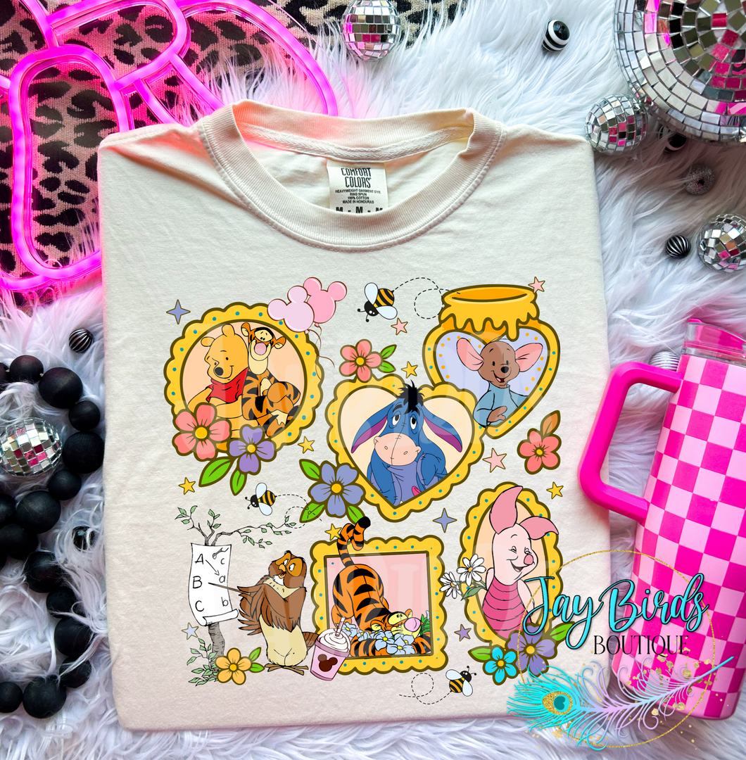 Pooh & Friends Tattoo Solid tee