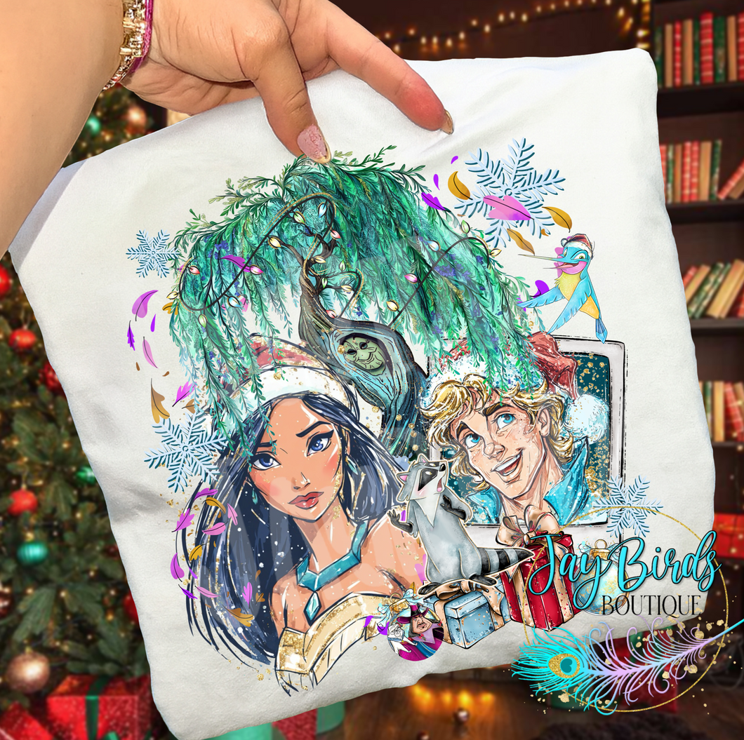 Christmas Polaroid Pocahontas Solid tee