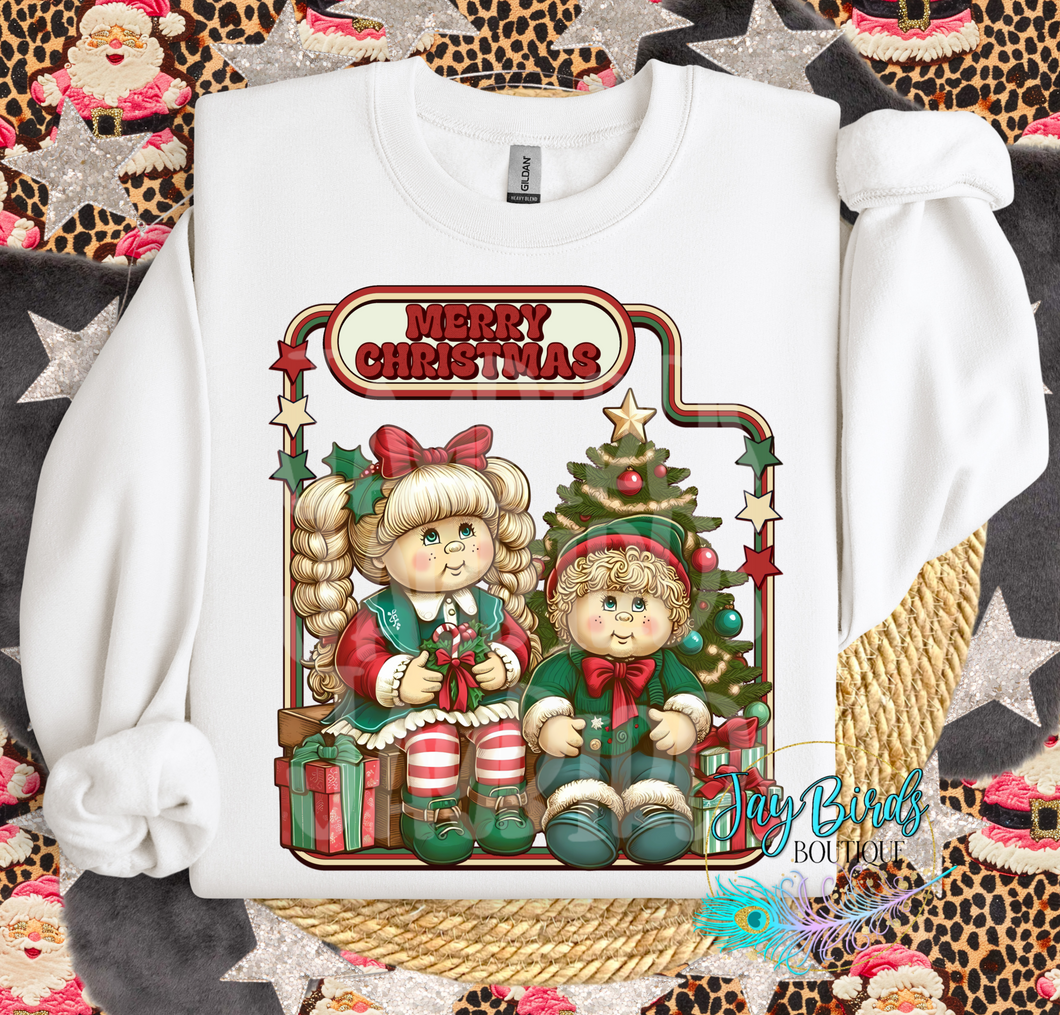 Cabbage Patch Merry Christmas Fleece crew