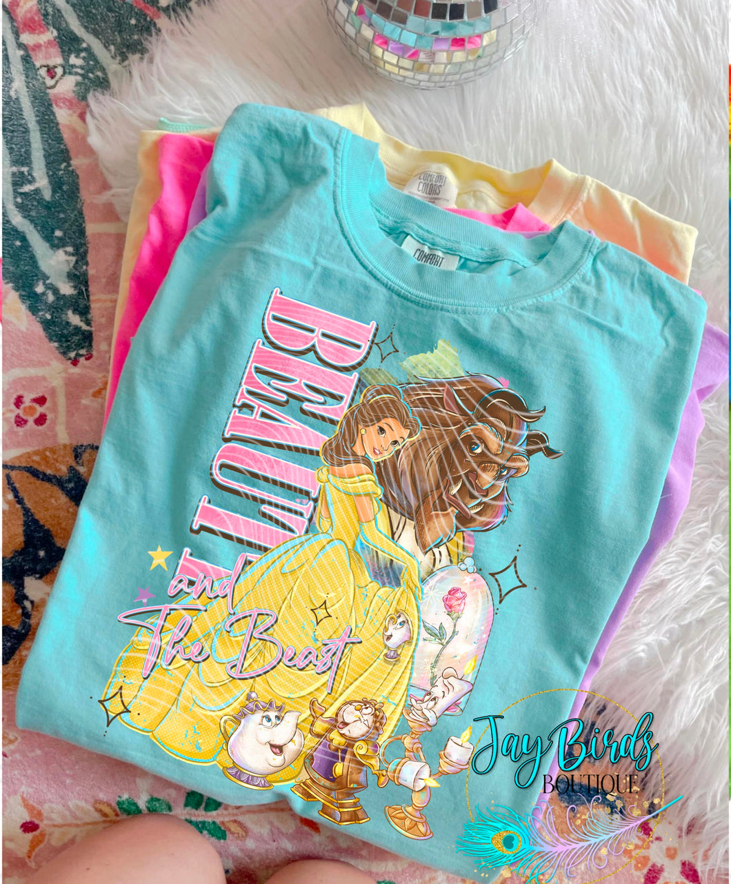 Beauty & Beast Pink Solid Tee