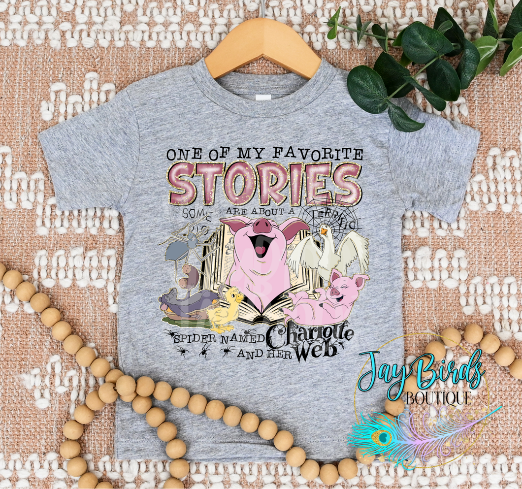 Favorite Stories Charlotte Web Solid Tee