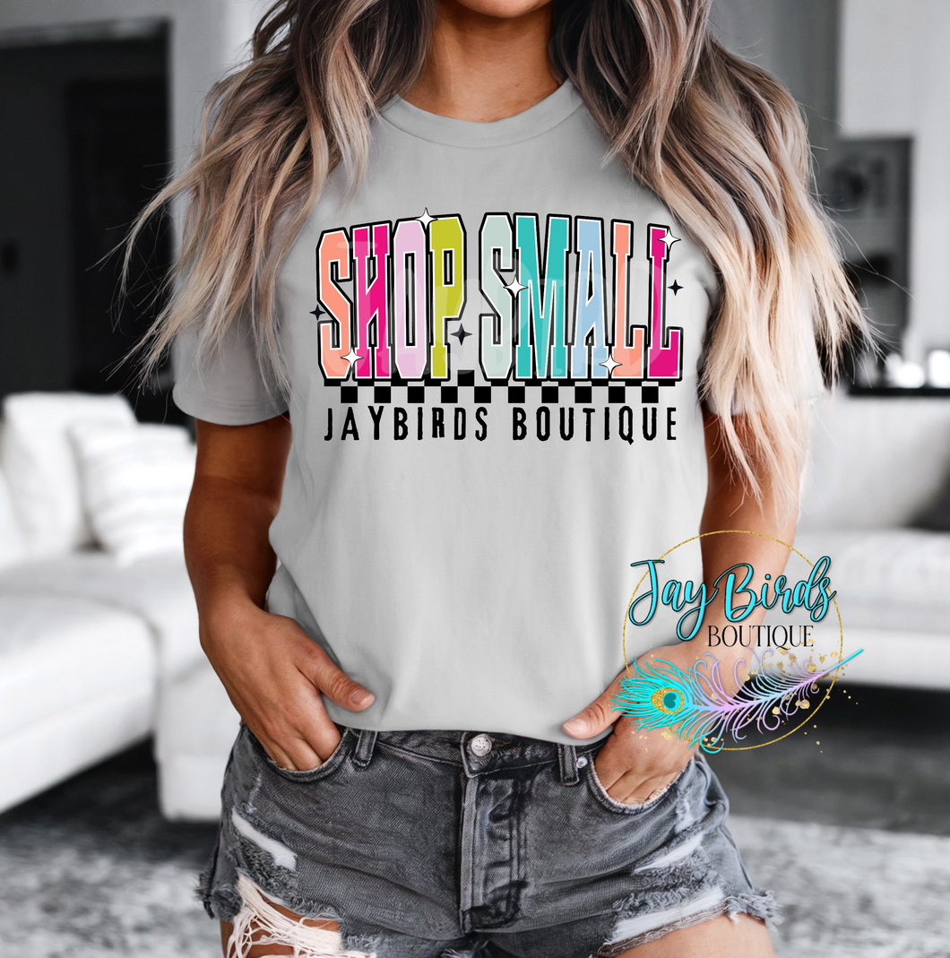 Jaybirds Shop Small Checker Solid tee