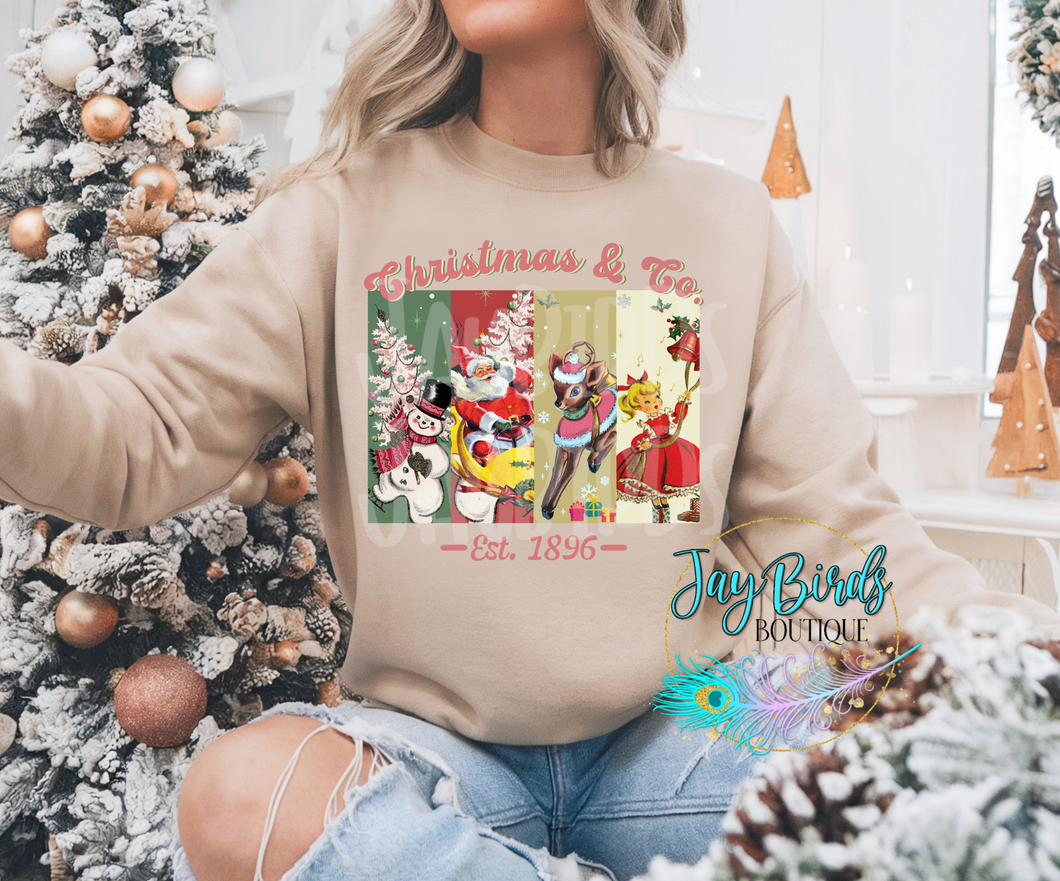 Vintage Christmas Fleece crew