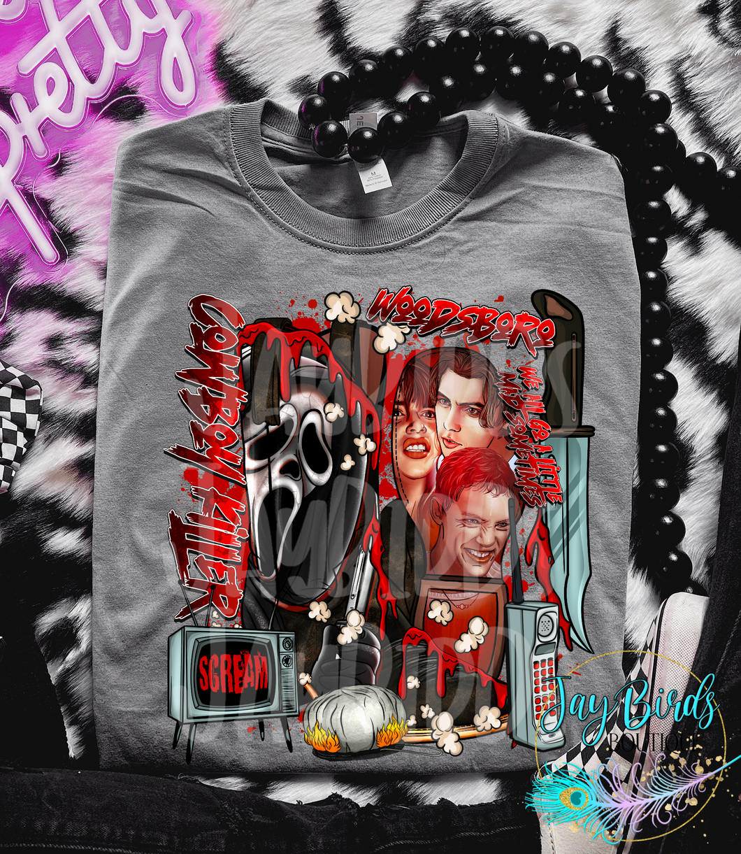 Scream cowboy killer solid tee