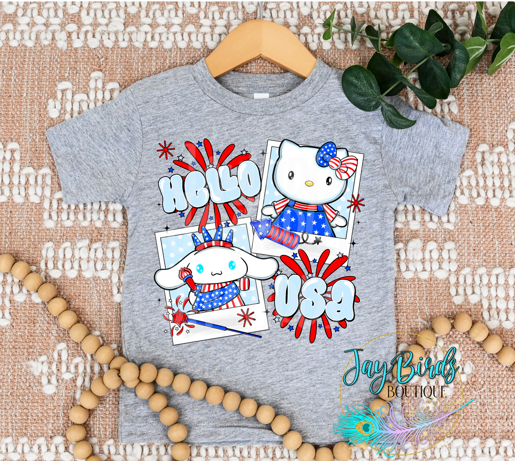 Patriotic Kitty Solid Tee