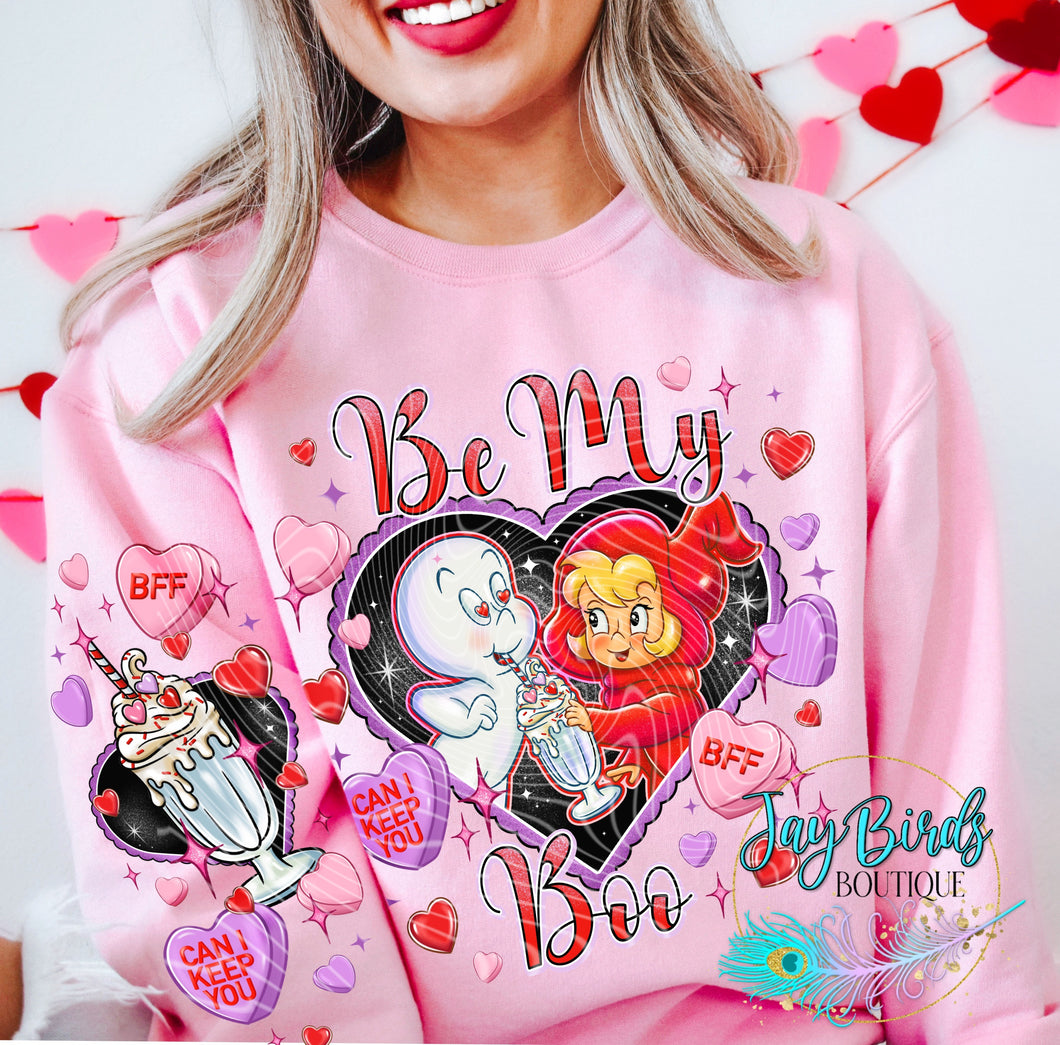 Be My Boo Crew W/ Sleeve Print