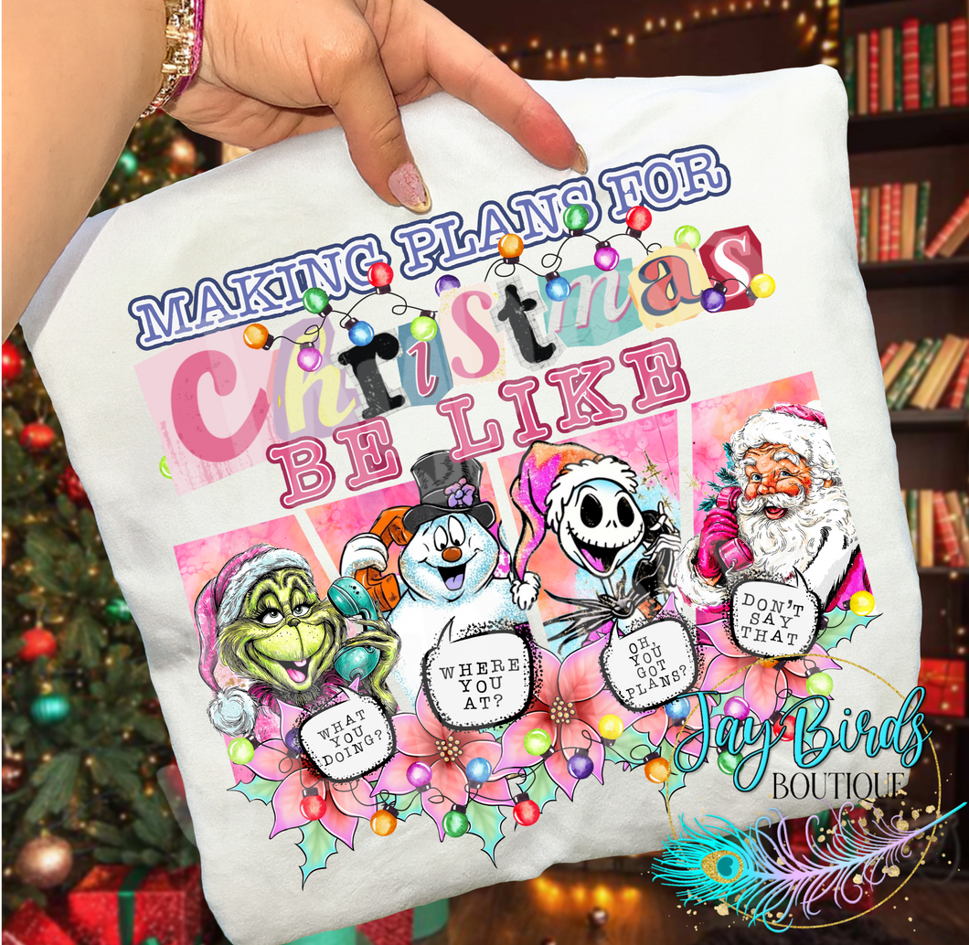 Making plans for Christmas Solid tee