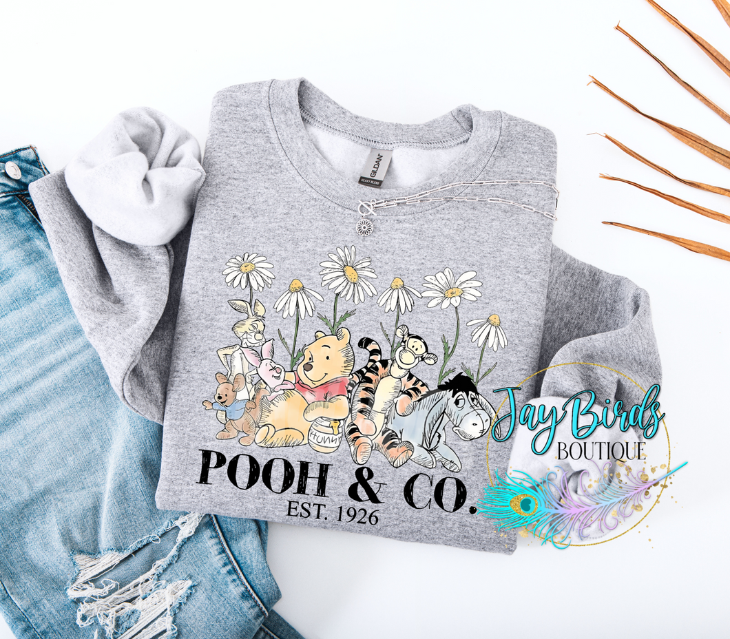 Pooh & Co Floral Crew