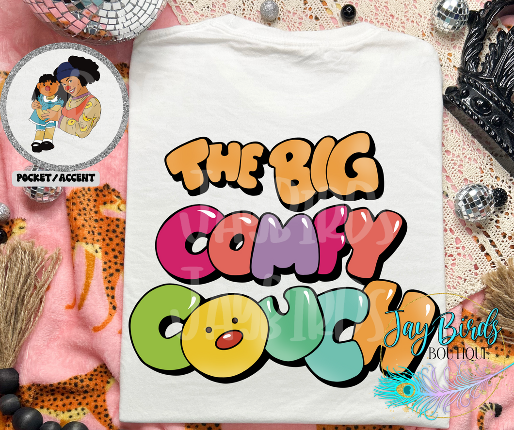 The Big Comfy Couch Logo W/ Pocket Solid tee
