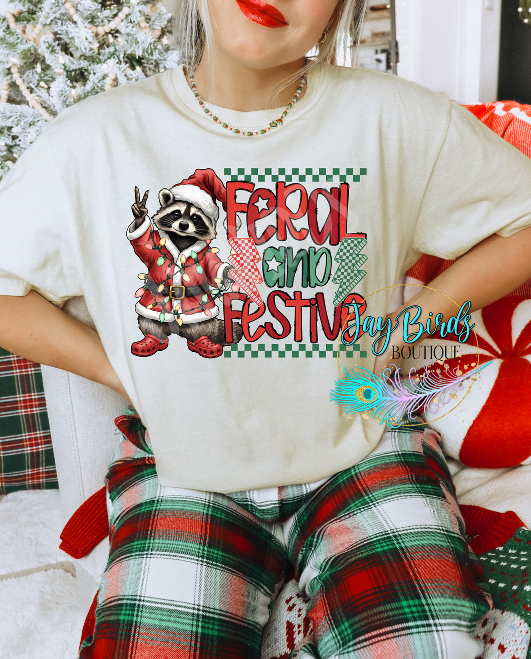 Feral & festive Solid tee