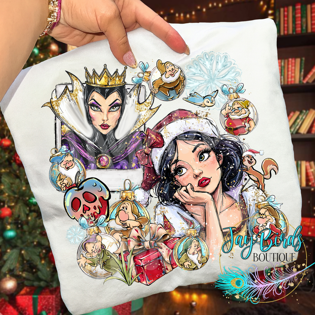 Christmas Polaroid Snow Solid tee