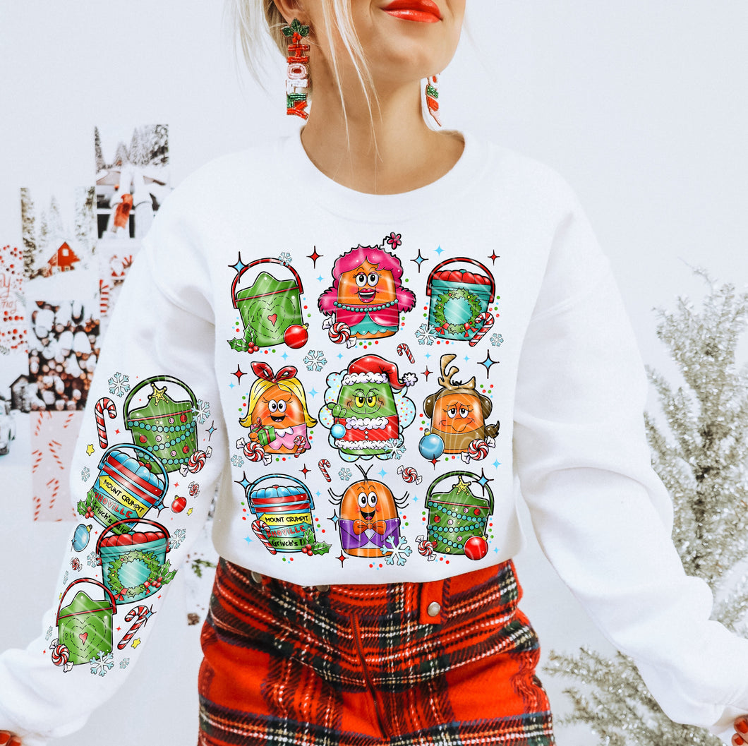Green Guy Nuggets Crew W/ Sleeve Print