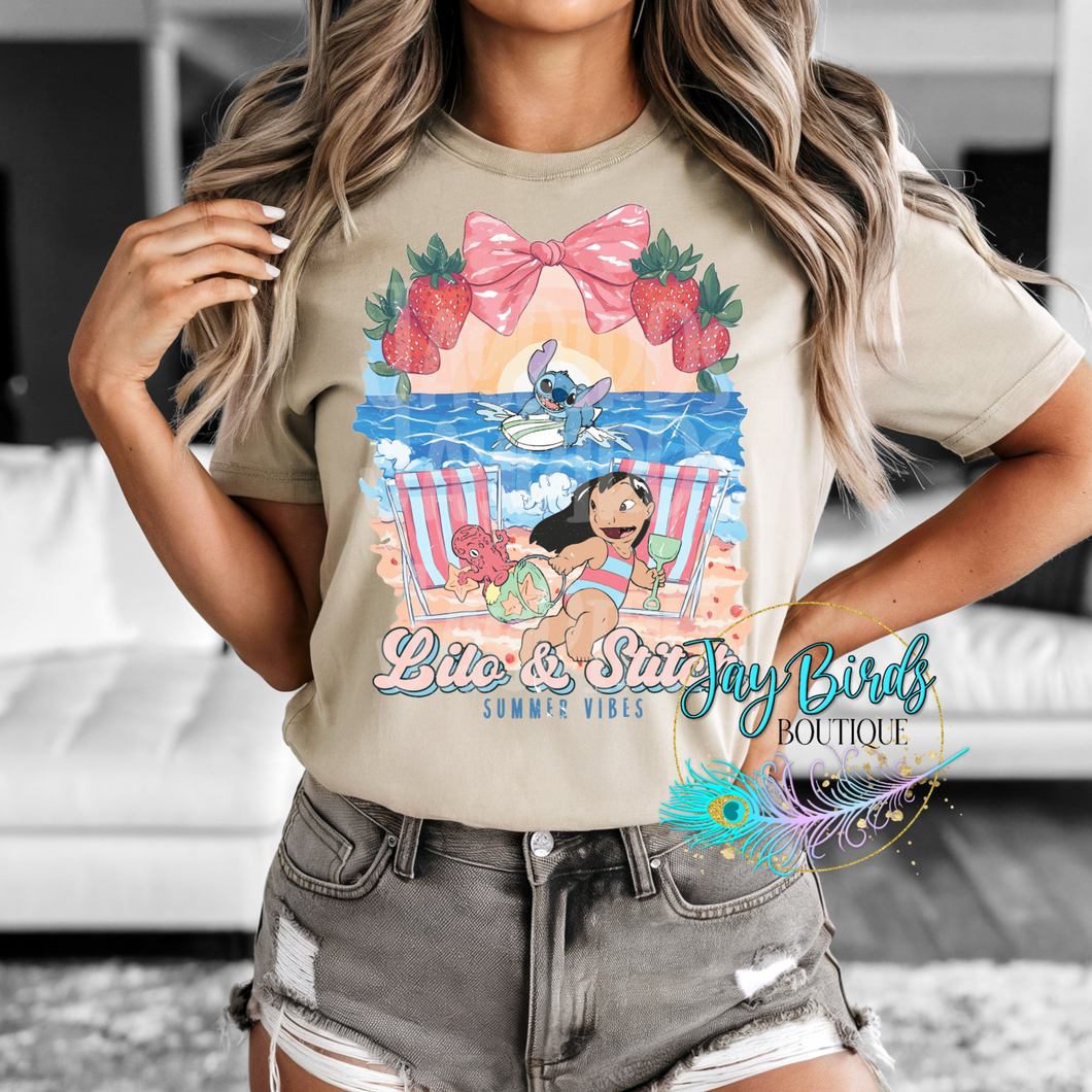Lilo & Stitch Summer Solid tee
