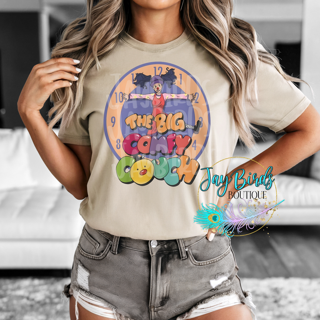 The Big Comfy Couch Clock Solid tee