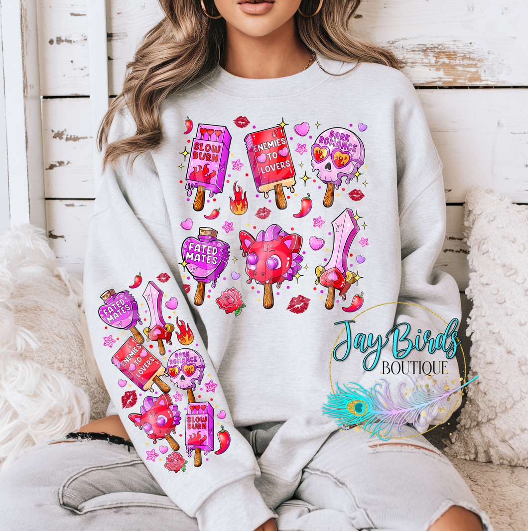 Dark romance Ice cream Crew W/ Sleeve Print