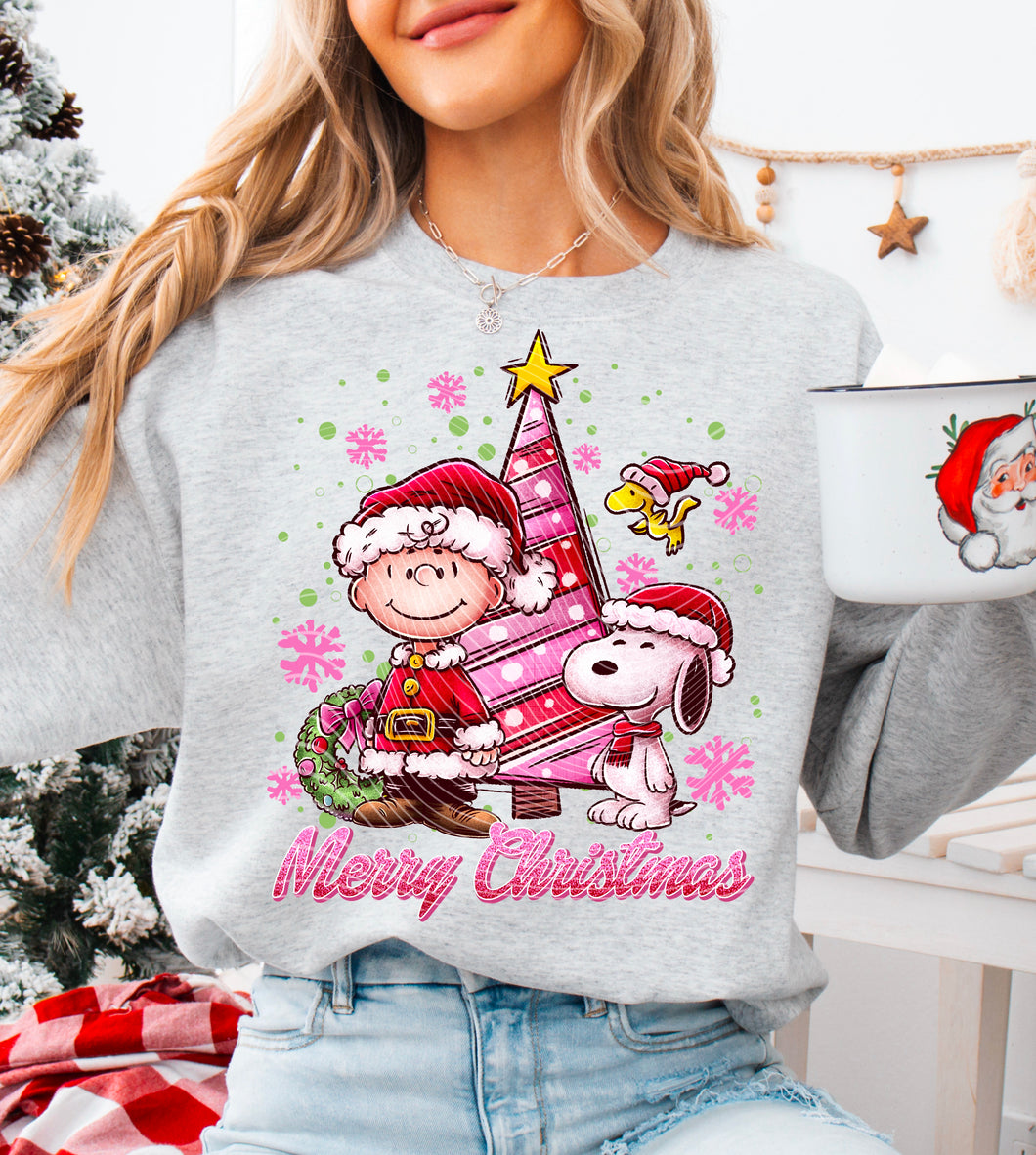 CB Pink Merry Christmas #2 Crew