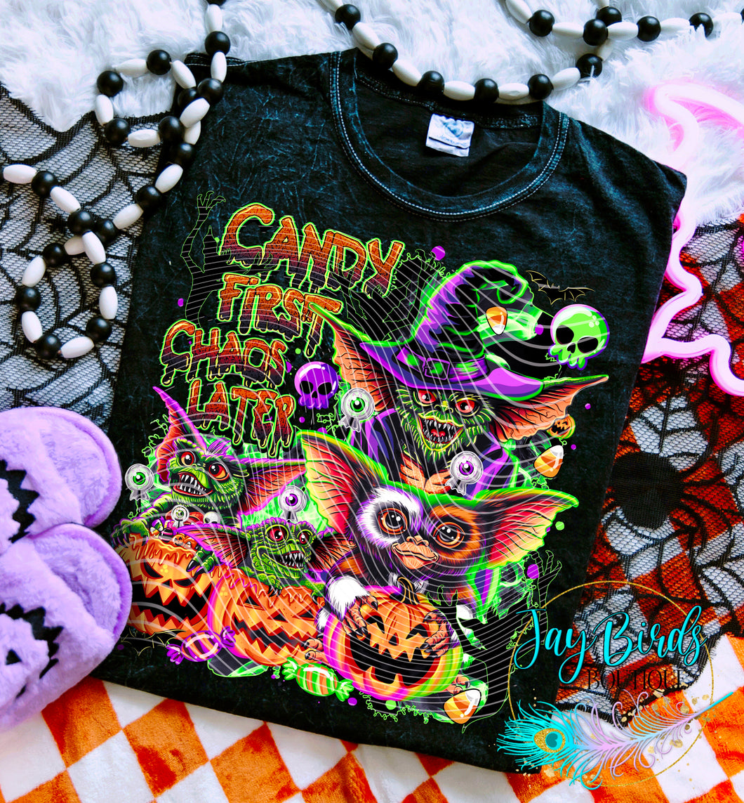 Candy first, Chaos later Solid tee