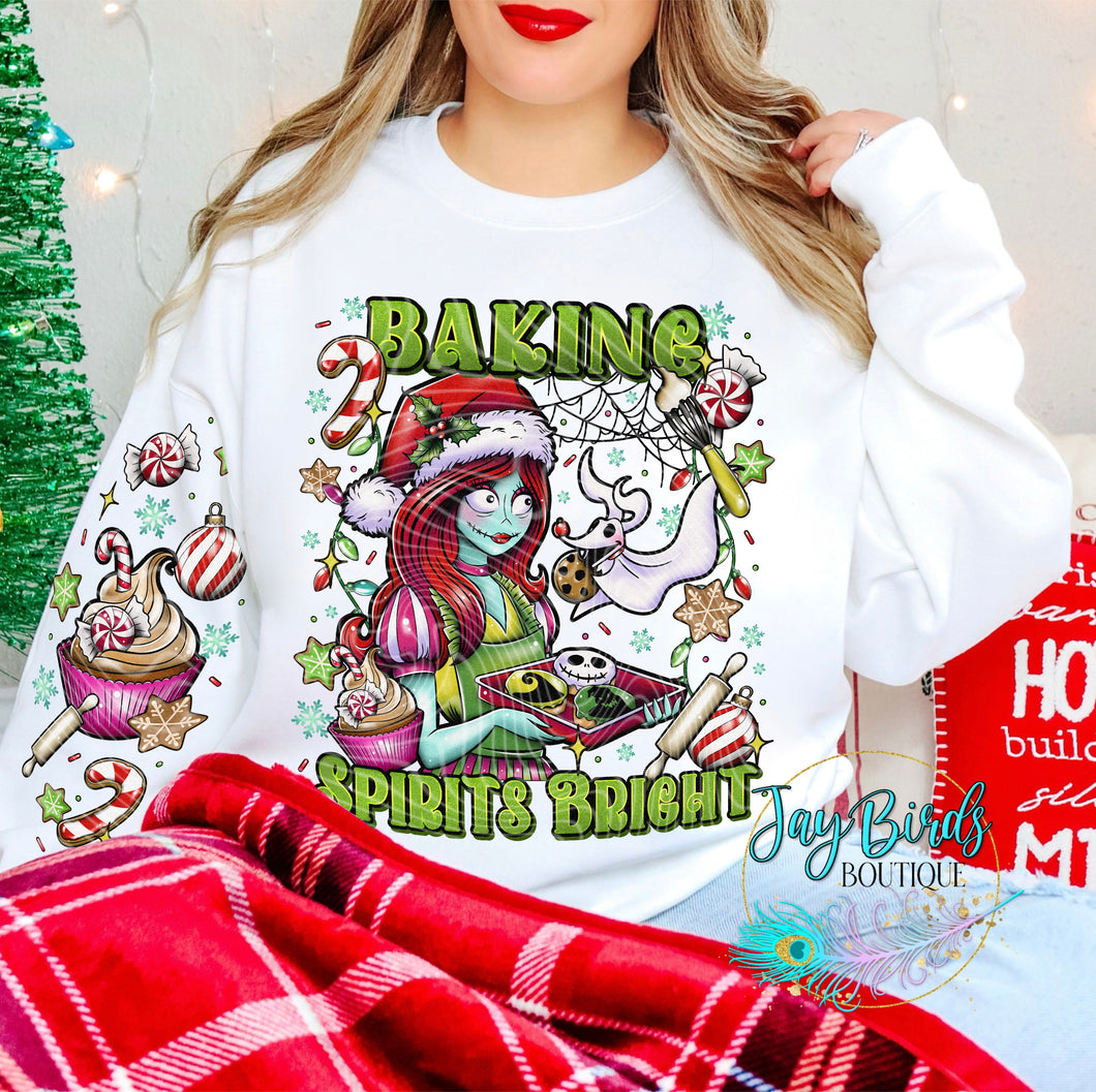 Baking spirits bright crew W/ Sleeve Print