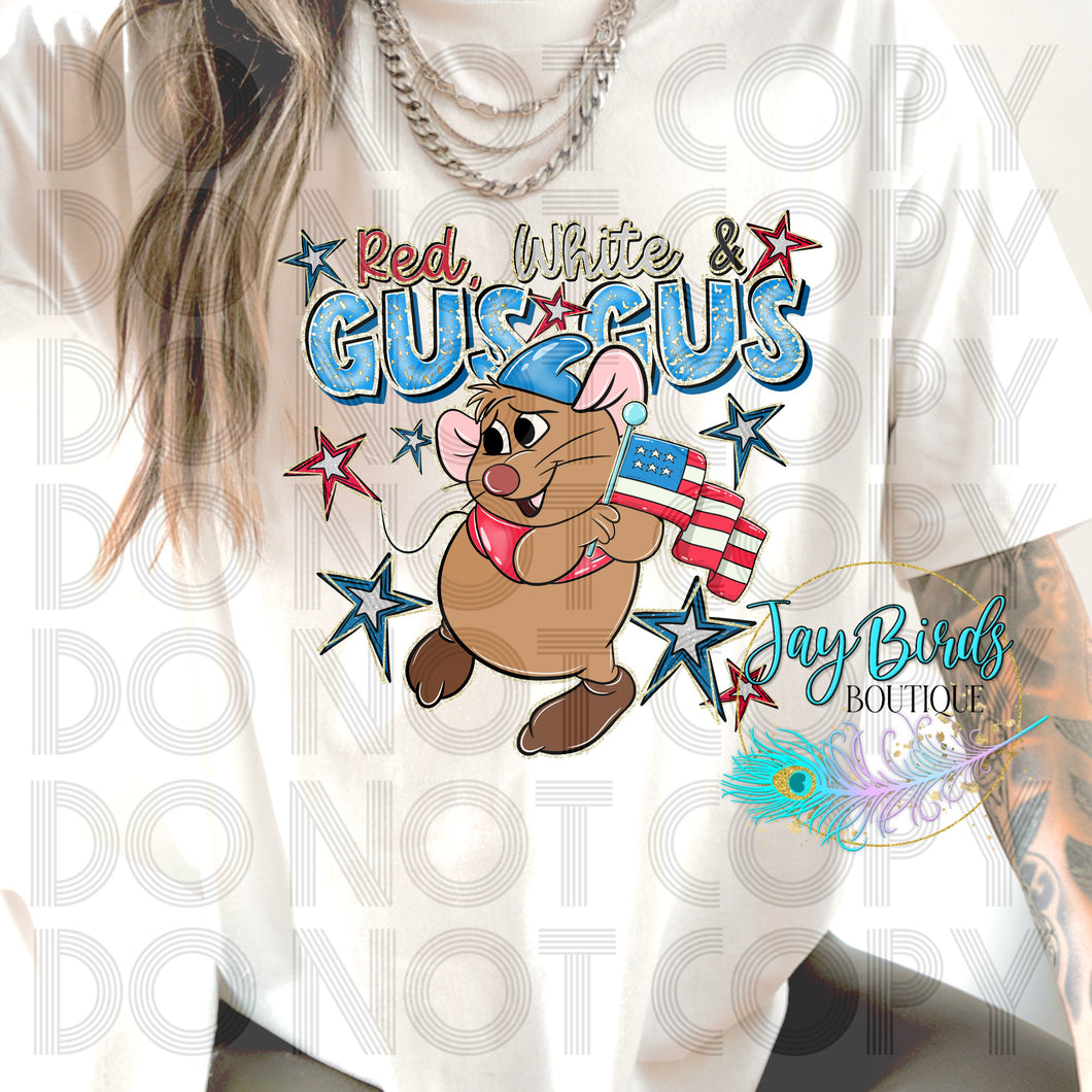 Red, White & Gus Solid Tee