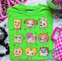 Load image into Gallery viewer, 90s Cartoons ice cream solid tee
