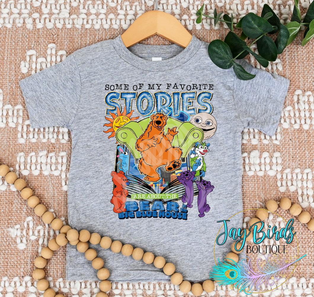 Favorite Bear Blue House Solid Tee