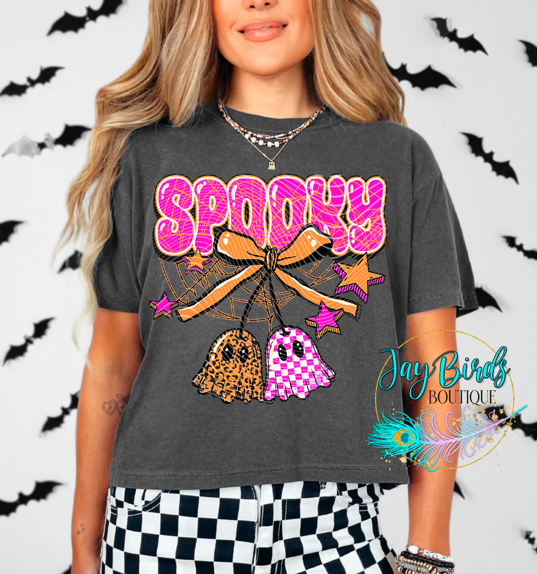 Spooky Coquette Ghost Solid tee