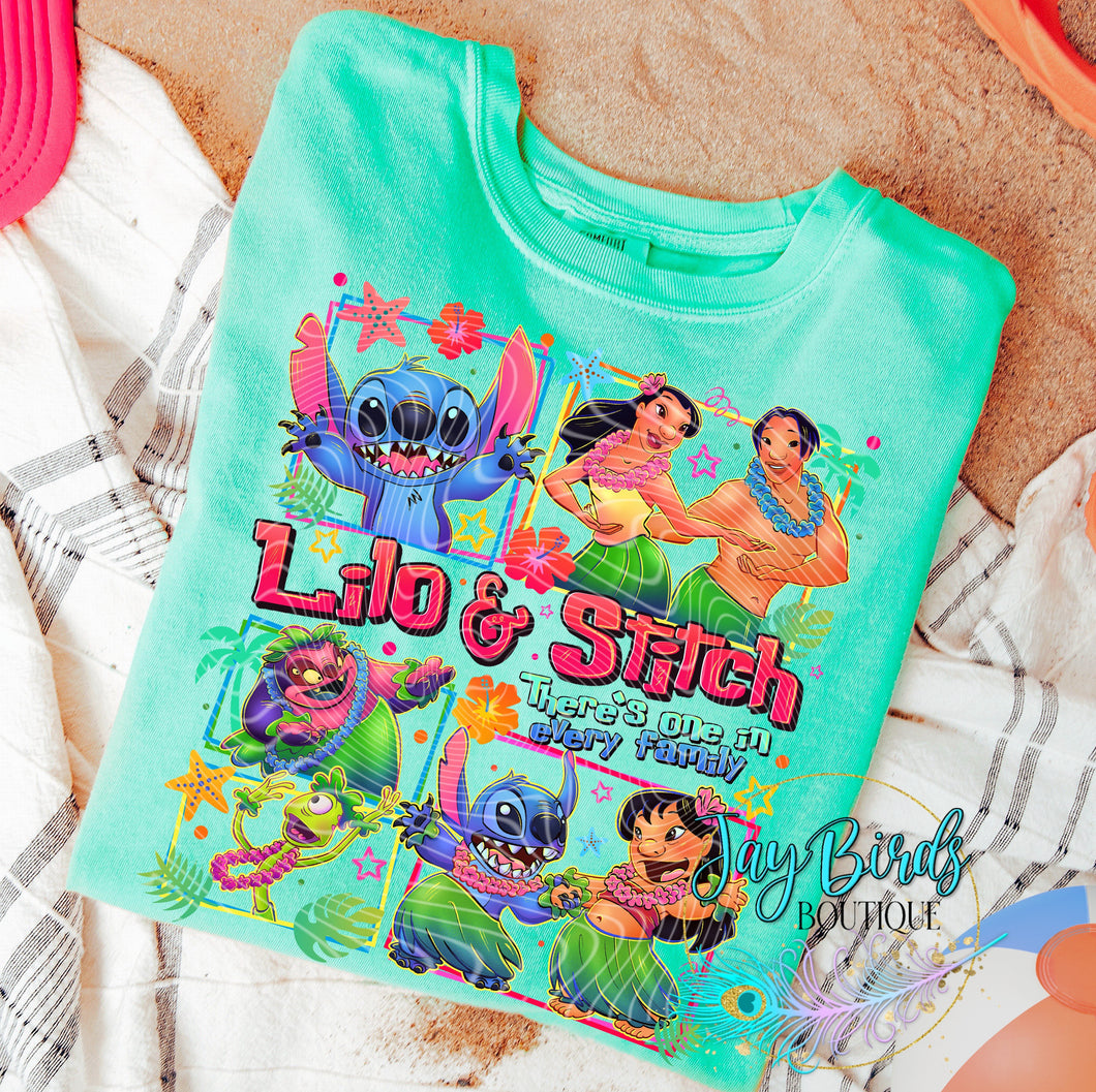 Lilo & Stitch There's one in every family Solid tee