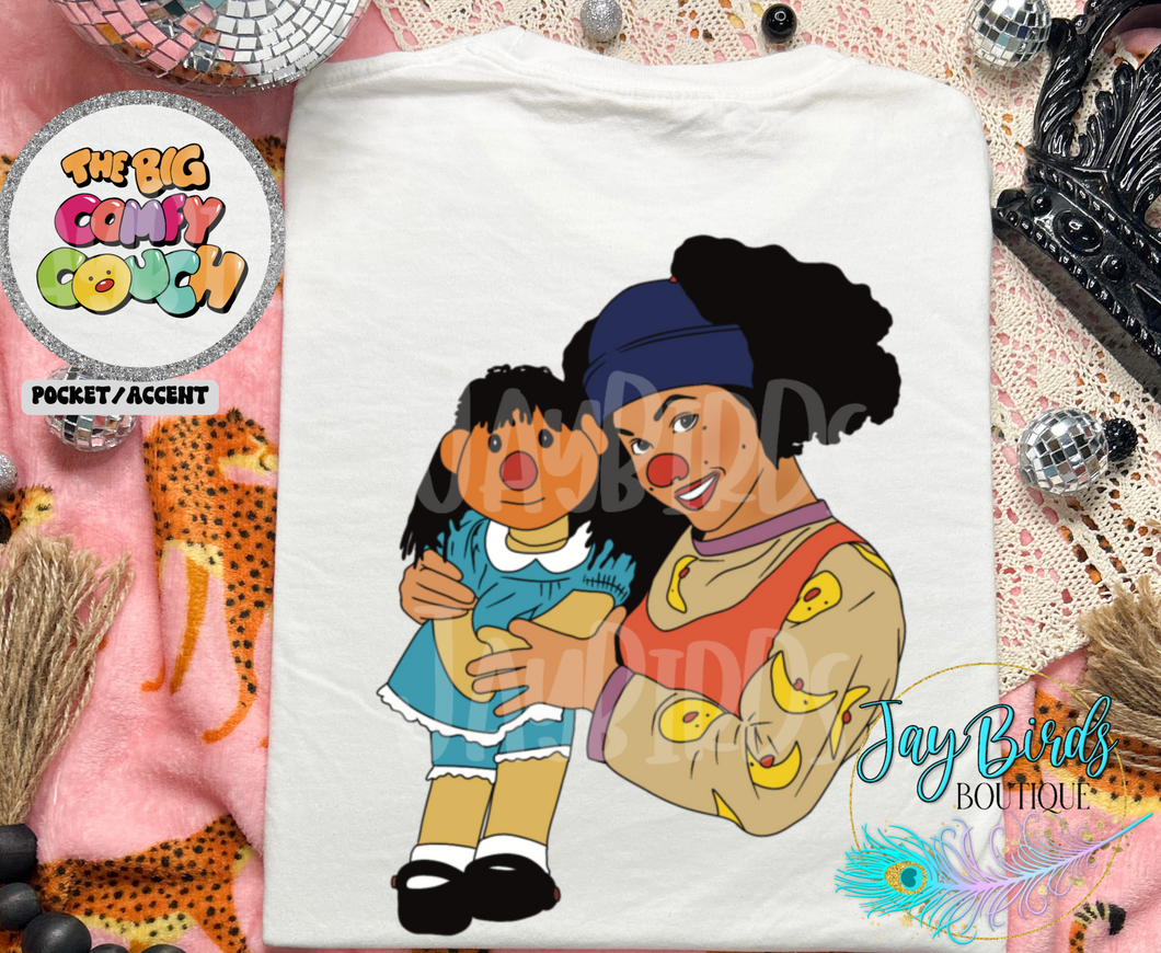 Loonette & Molly W/ Pocket Solid tee