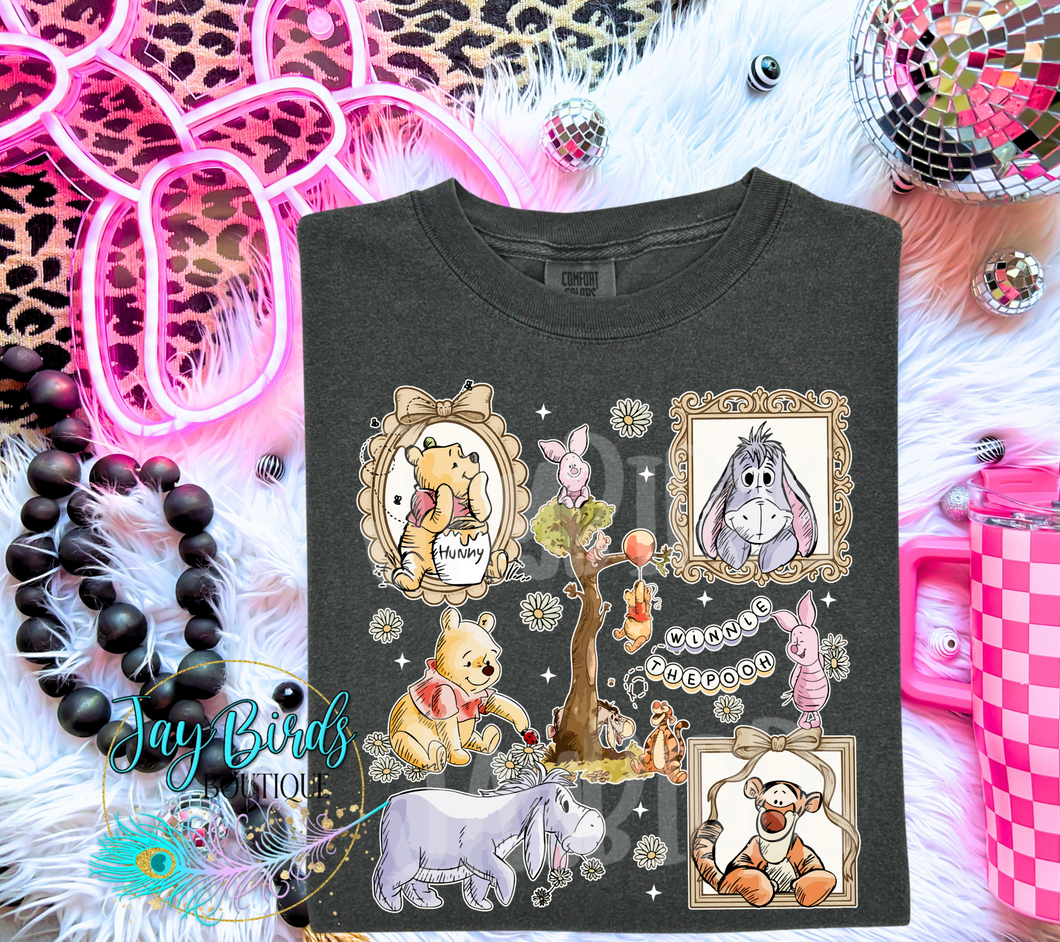 Classic Pooh & Friends Coquette Solid tee