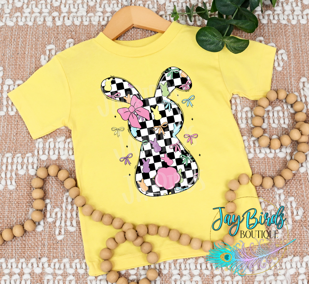 Checker Bunny Solid Tee