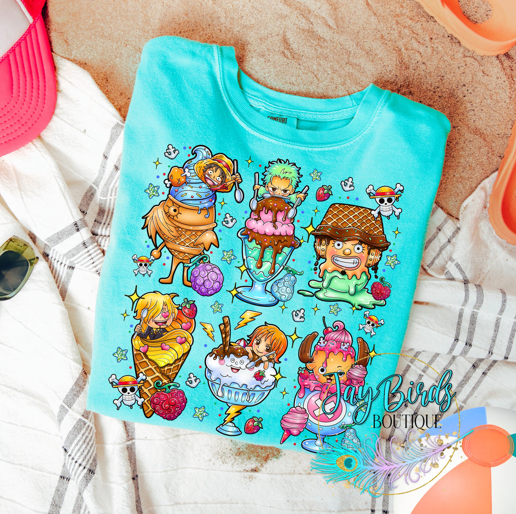 One piece Ice cream Solid tee