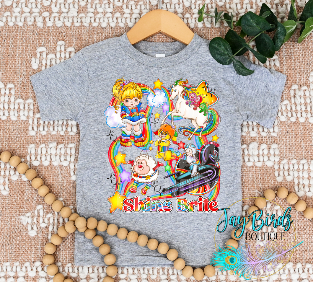 Shine Brite Rainbow & Friends Solid Tee